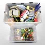 A collection of Playmobil toys.