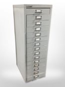 A Bisley metal index chest,