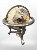 A gemstone globe, height 35cm CONDITION REPORT: Appears to be missing a finial.