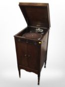 An Itonia oak-cased gramophone, width 41cm.