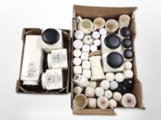 A collection of pottery,