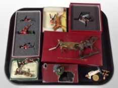 A group of Britains diecast metal soldier figurines including Scots Guard band set no.