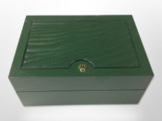 A replica Rolex watch box, width 18cm.