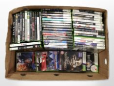 A quantity of Xbox and Xbox 360 videogames.