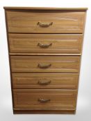 An Alstons Furniture six-drawer sideboard, 117cm wide x 44cm deep x 84cm high,
