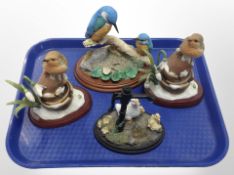 A Border Fine Arts 'Kingfisher and Young' No.