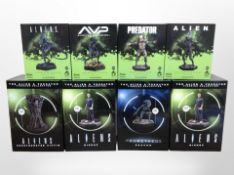 Eight Eaglemoss Hero Collector Alien franchise figurines, boxed.