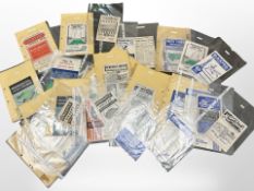 A group of vintage Newcastle United football programmes circa 1948 to 1959,