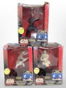 Three Thinkway Toys Star Episode I figures (packaging as found)