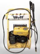 A Wolf 3000 PSI petrol power washer. CONDITION REPORT: Un-tested sold 'as seen'.