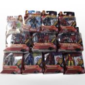 11 Hasbro Iron Man 2 and Iron Man 3 figurines, boxed.