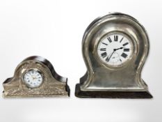 An Edwardian silver mounted pocket watch stand, height 14 cm,