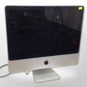 An Apple iMac monitor