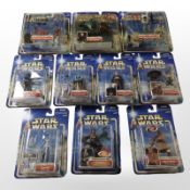 10 Hasbro Star Wars figurines, boxed.