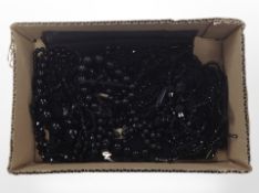 A group of jet and other jewellery including chokers,