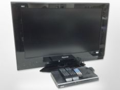 A Panasonic Viera 32 inch LCD TV and a Toshiba DVD player,