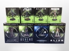 Eight Eaglemoss Hero Collector Alien franchise figurines, boxed.
