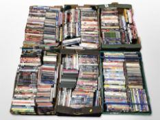A large quantity of assorted DVDs and CDs.