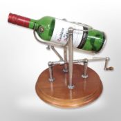 A contemporary bottle stand.