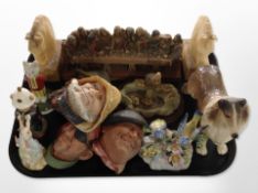 A group of Bossons wall plaques, figure of The Last Supper marked 'Made in Italy',