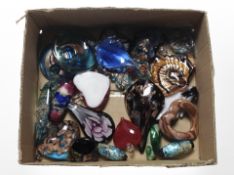 15 Murano glass pendants, a ring, further Murano millefiori earrings and beads.