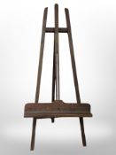 A vintage wooden easel,