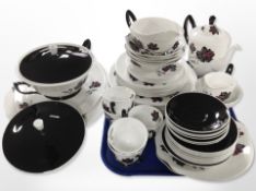 Approximately 49 pieces of Royal Albert Masquerade tea and dinner china.