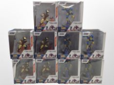 Eight Zoteki figurines to include X-Men and Avengers, boxed.
