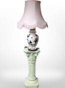 A reproduction pedestal,