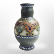 A Dutch Gouda pottery vase, height 28cm.