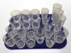23 various crystal drinking glasses including rummers, highball glasses, etc.