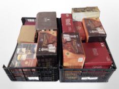 Several boxed sets of drinking glasses, including Masquerade, Opera, etc.