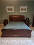 A Willis and Gambier mahogany 5' sleigh bed frame