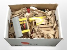 A large quantity of Brio model railway pieces.
