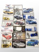 10 Tamiya scale car modelling kits.