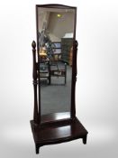 A Stag cheval mirror, 62cm wide x 45cm deep x 154cm high.