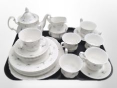 22 pieces of Royal Albert Caress tea china.