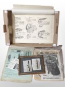 A collection of antiquarian newspapers and cuttings, other ephemera.