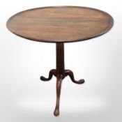 A 19th century mahogany tripod table,