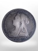 A Victorian silver Crown 1900.