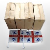 A large quantity of England flag car pennants contained in four boxes.