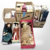 A collection of modern dolls including Leonardo Collection.