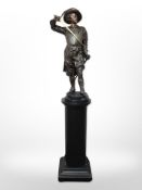 A patinated spelter figure of Don Cesar, height 92 cm,
