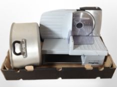 A Magimix commercial slicer and an Aga fish kettle (1 box)
