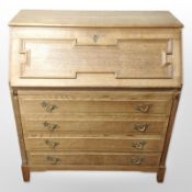 A Danish blond oak bureau,
