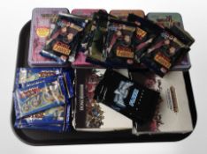 A group of trading cards to include Warhammer, Yu-Gi-Oh!, Camp Rock, Hannah Montana, Star Trek, etc.