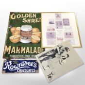 A reproduction golden shred marmalade enamelled sign, measuring 70cm x 50cm,