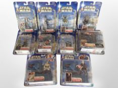 10 Hasbro Star Wars figurines, boxed.