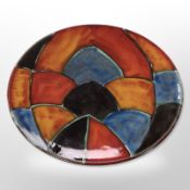 A large Poole charger, diameter 39cm.