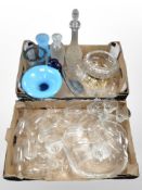 A quantity of continental drinking glasses, decanter, vases, etc.